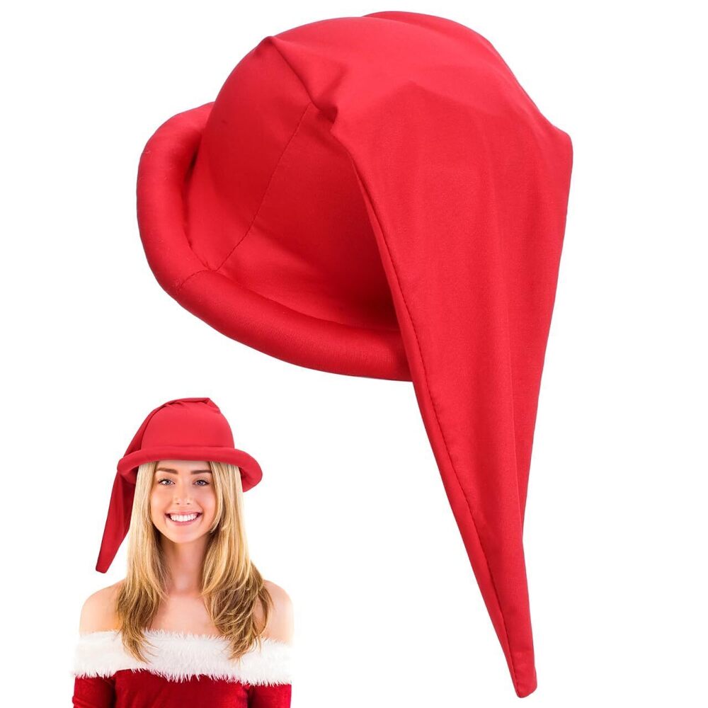 5073 Red Gnome Hat for Adults and Kids Halloween Dwarf Costumes Accessory
